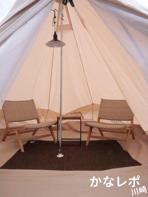 チェーログランデのグランピング用テント