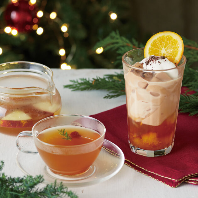 クリスマスアップルジンジャーティー＋ショコラミルクティーとオレンジのジュレッティー